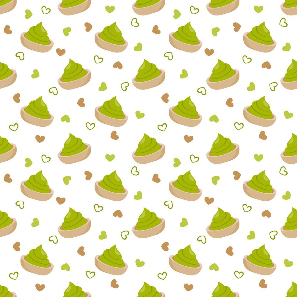 Seamless pattern with Wasabi, for decoration vector