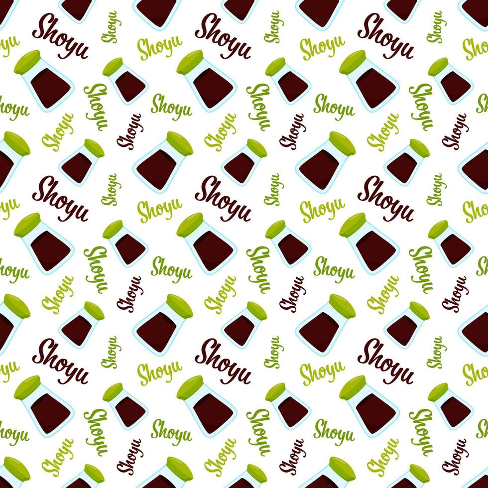 Seamless pattern with Shoyu, for decoration vector