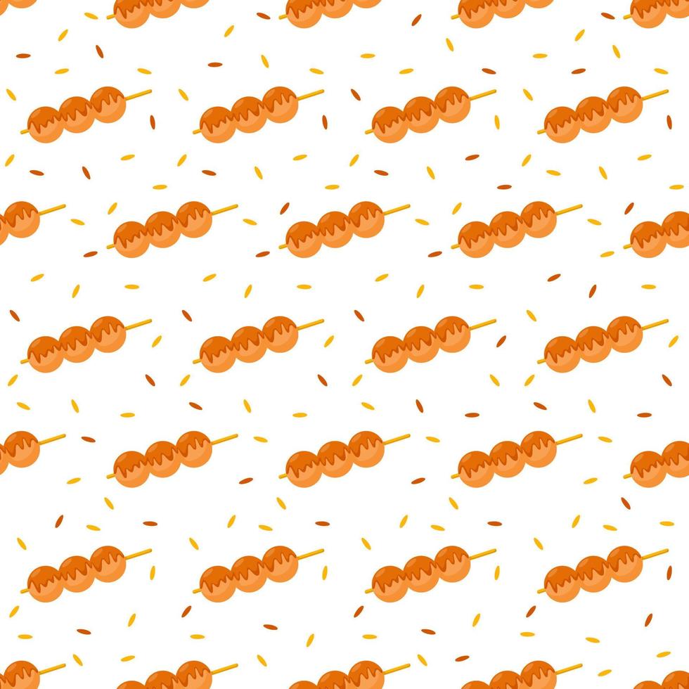 Seamless pattern with Dango, for decoration vector