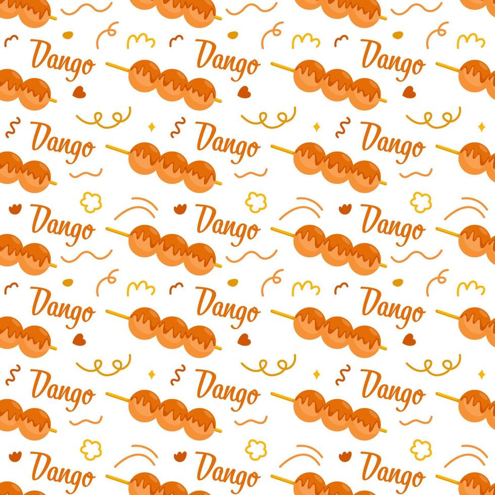 Seamless pattern with Dango, for decoration vector