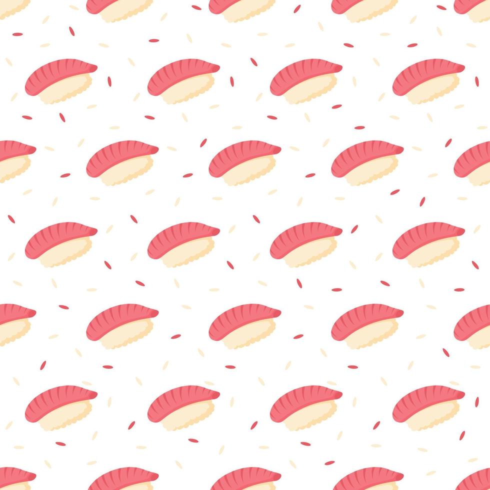 Seamless pattern with Sushi, for decoration vector