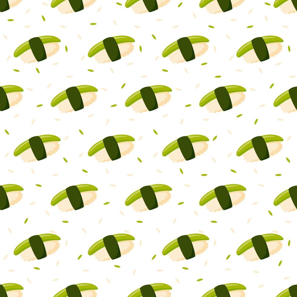 Seamless pattern with Sushi, for decoration vector
