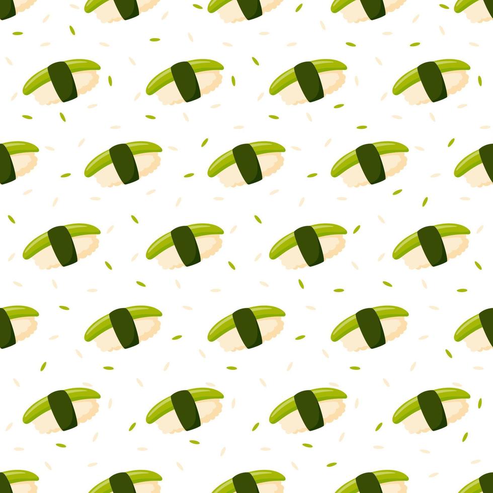 Seamless pattern with Sushi, for decoration vector