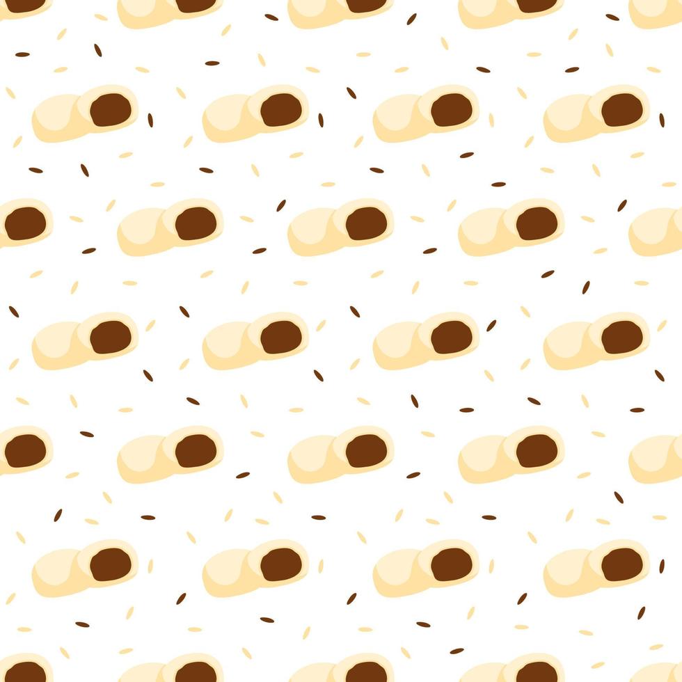 Seamless pattern with Mochi, for decoration vector