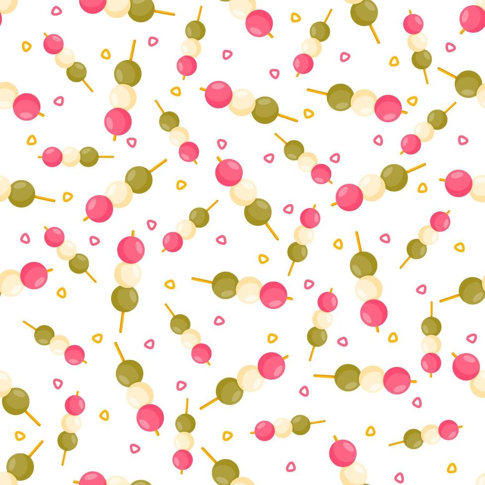 Seamless pattern with Dango, for decoration vector