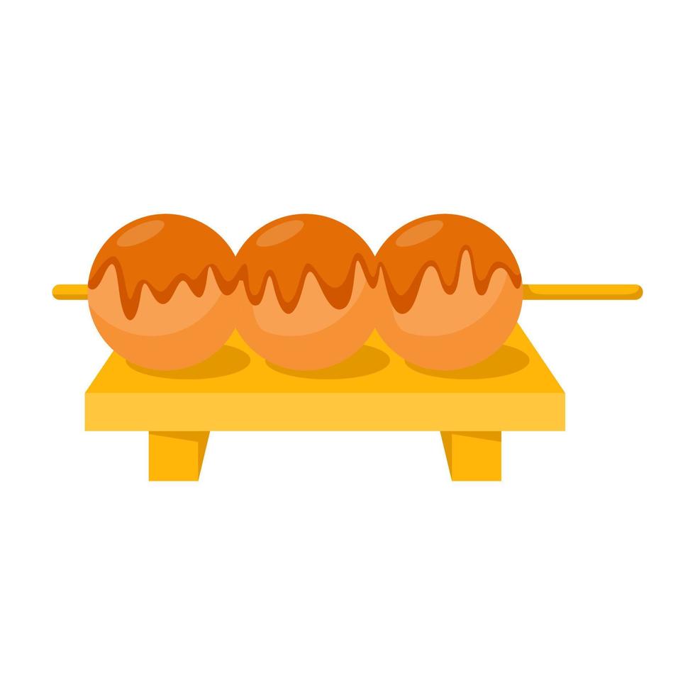 Dango in flat style isolated vector