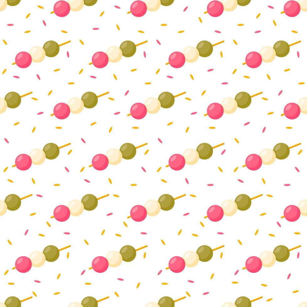 Seamless pattern with Dango, for decoration vector