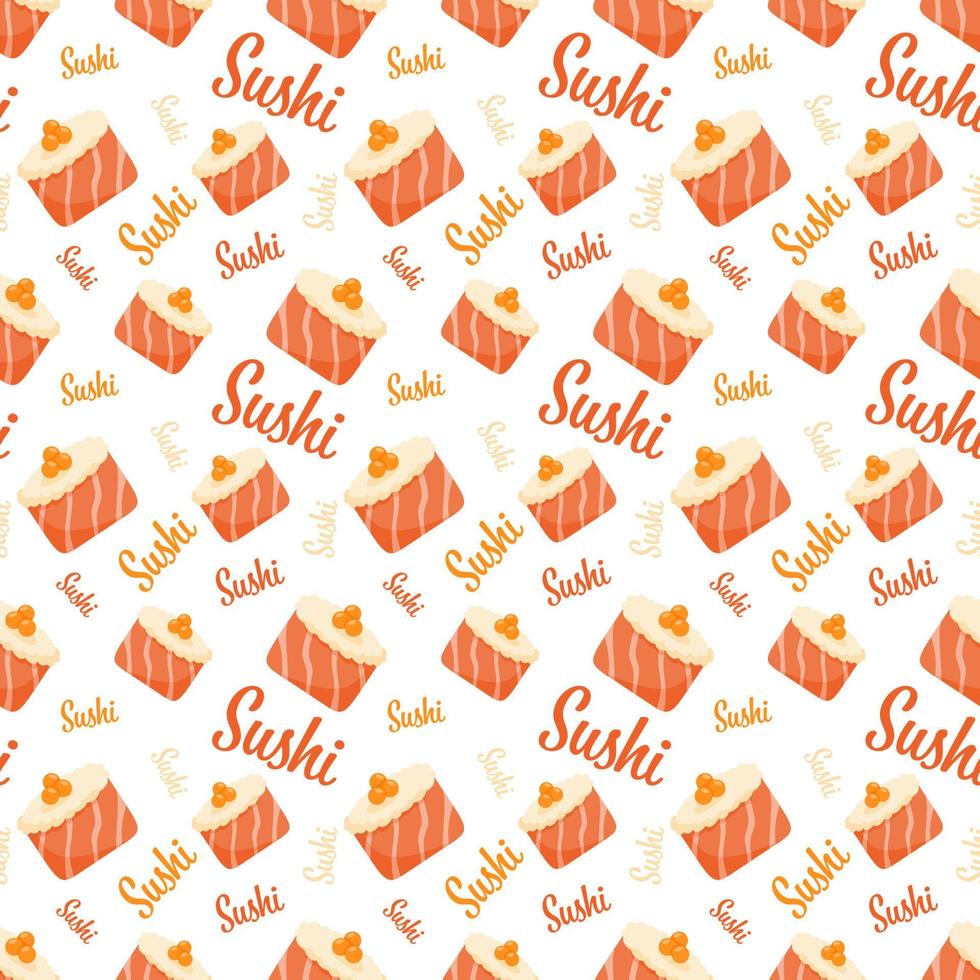 Seamless pattern with Sushi, for decoration vector