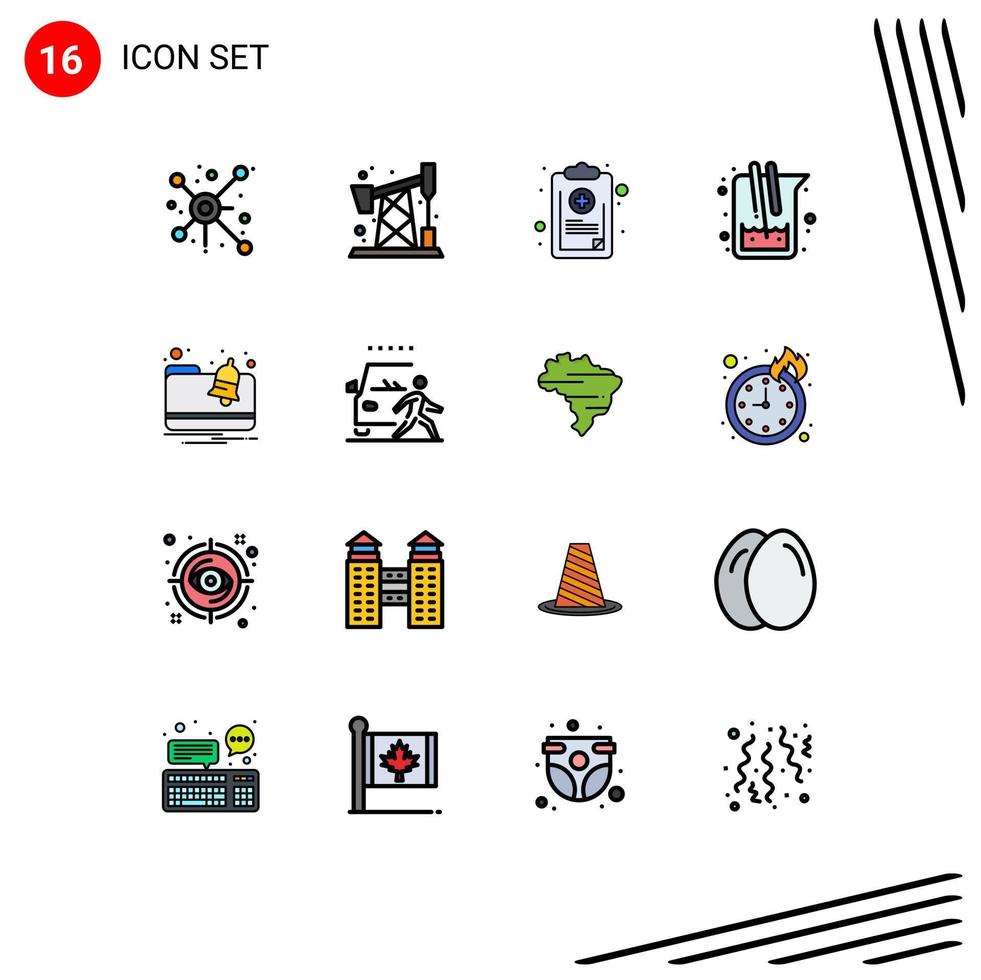 Stock Vector Icon Pack of 16 Line Signs and Symbols for alert study check science chemistry Editable Creative Vector Design Elements