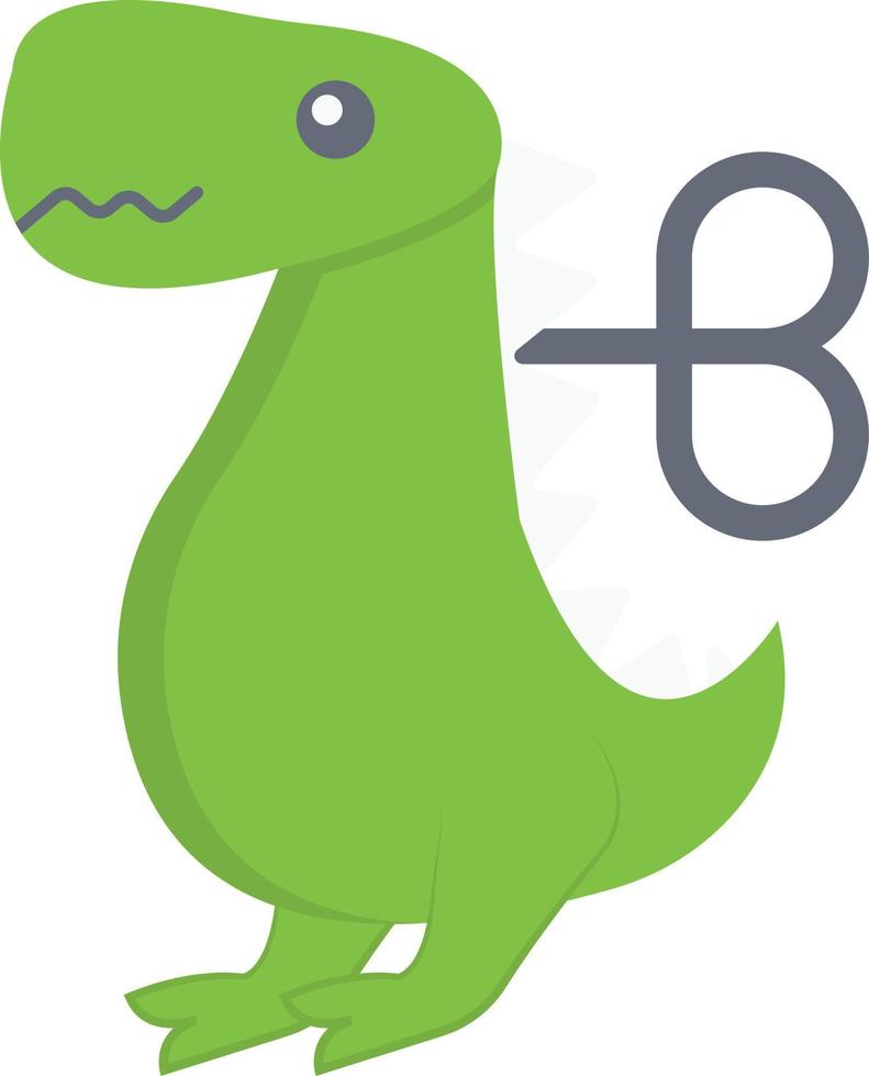 Ilustración de vector de dinosaurio para niños en un fondo. Símbolos de calidad premium. Iconos vectoriales para concepto y diseño gráfico.
