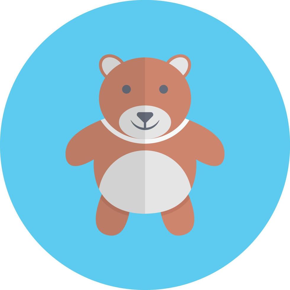 ilustración de vector de oso de peluche en un fondo. símbolos de calidad premium. iconos vectoriales para concepto y diseño gráfico.