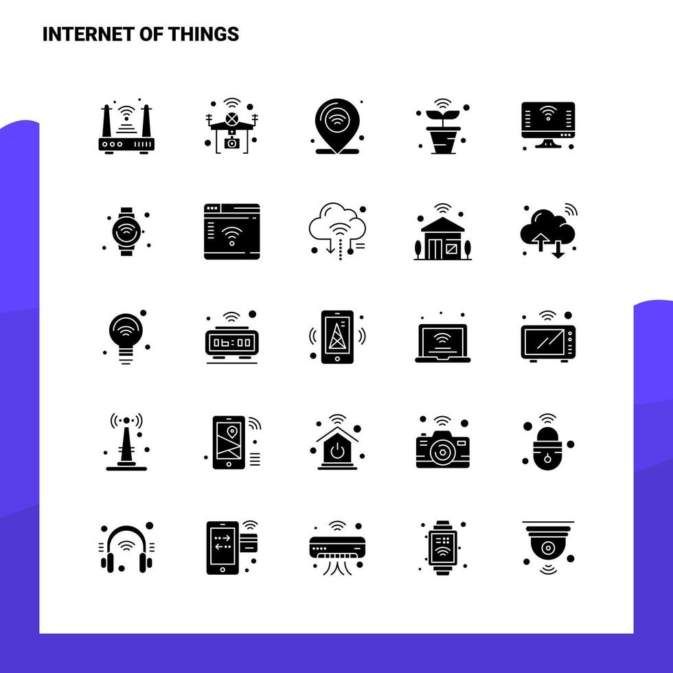 25 Internet Of Things Icon set Solid Glyph Icon Vector Illustration Template For Web and Mobile Ideas for business company