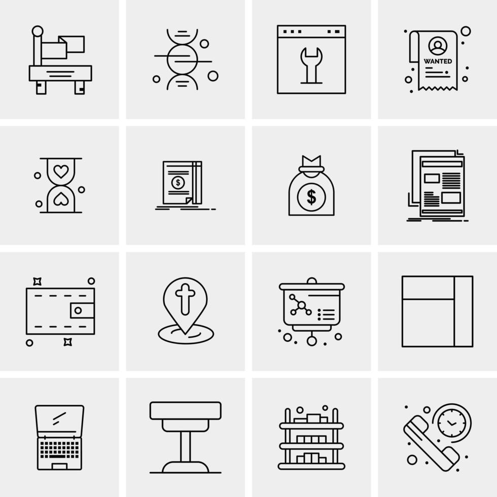 16 Business Universal Icons Vector Creative Icon Illustration to use in web and Mobile Related project