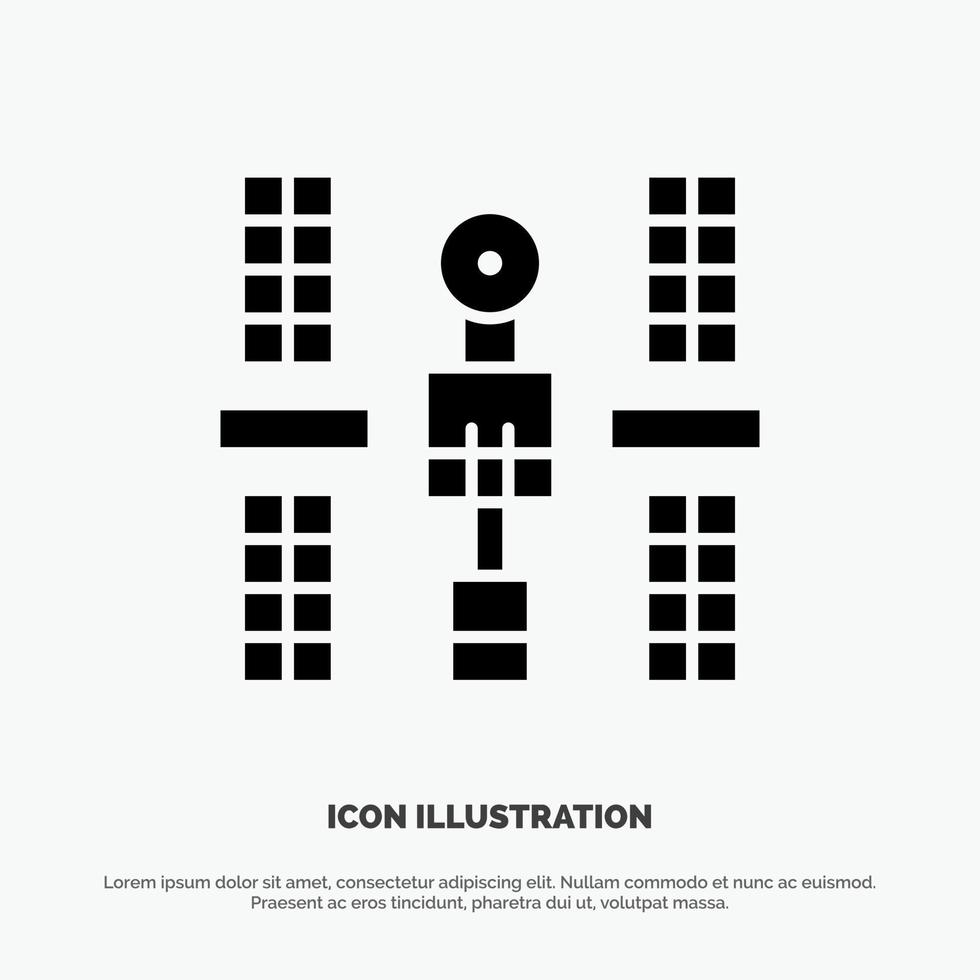Complex Orbital Platform Satellite Space solid Glyph Icon vector