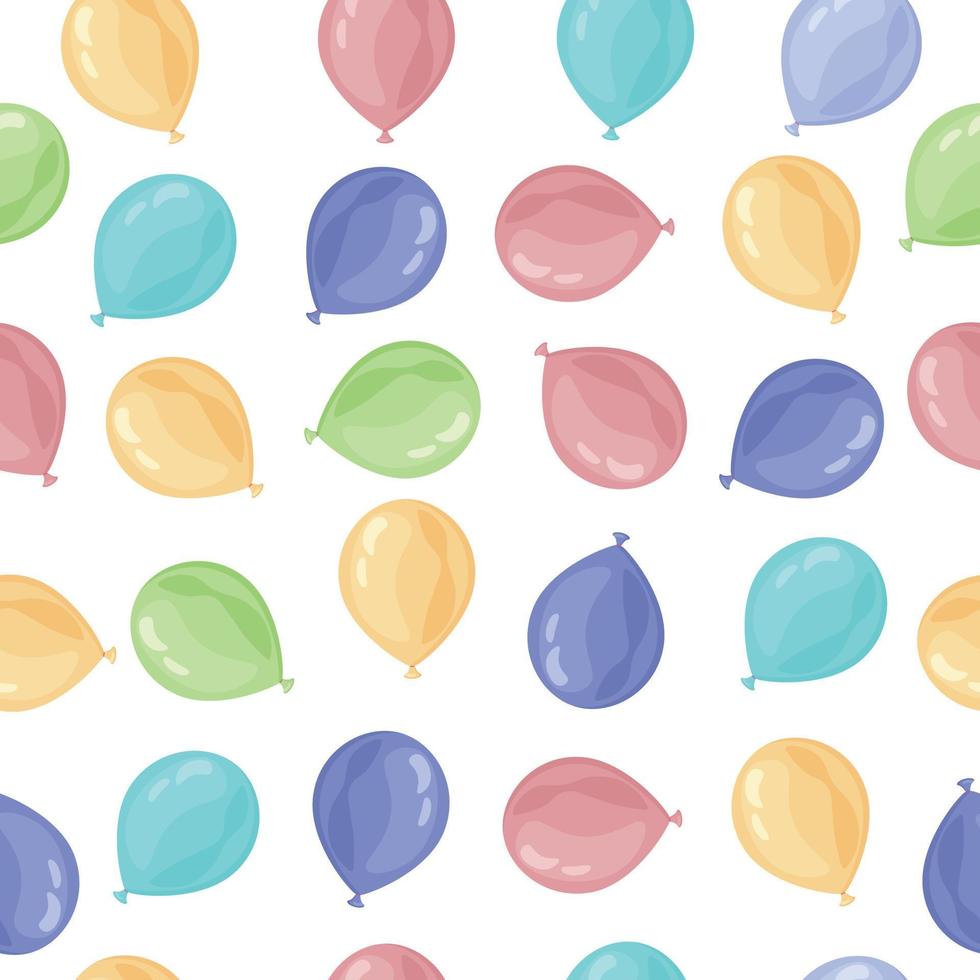 bolas inflables de colores, patrones sin fisuras.globos para la ilustración print.vector para sobre un fondo blanco vector