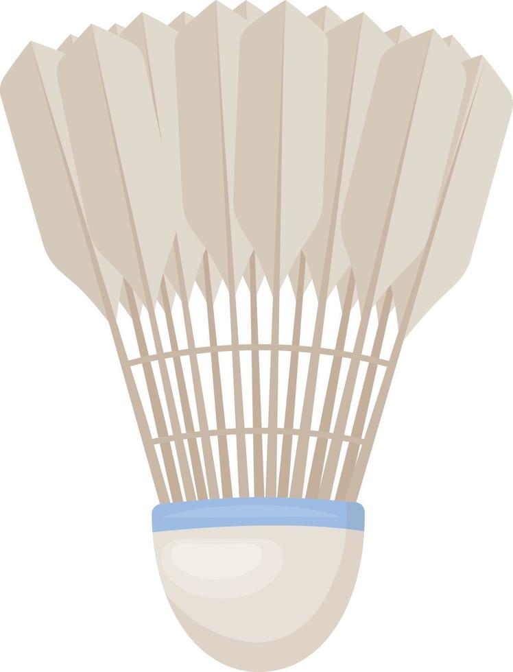 A shuttlecock for playing badminton. A shuttlecock for badminton. A sports accessory for competitions and training. Vector illustration isolated on a white background