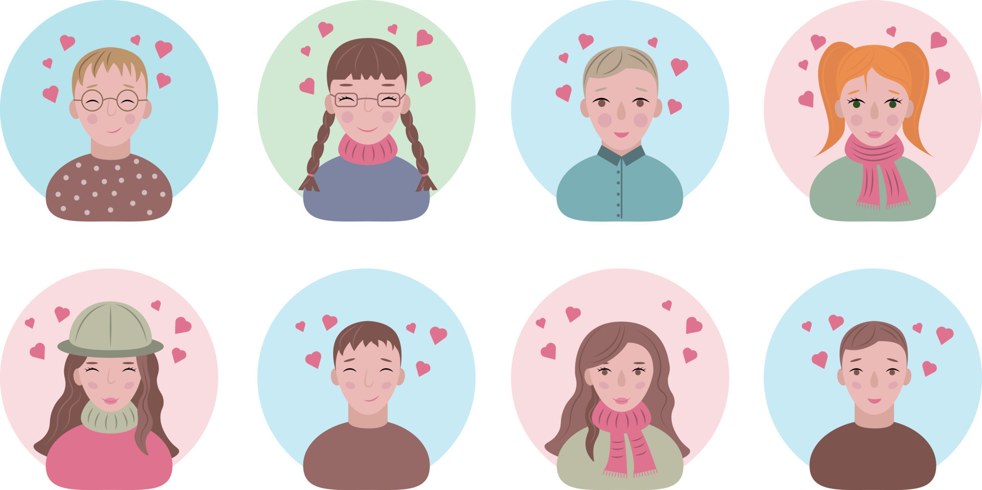 Happy girl avatar funny child profile picture Vector Image