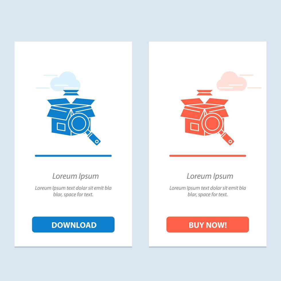 Box Search Online Search E Shopping  Blue and Red Download and Buy Now web Widget Card Template vector