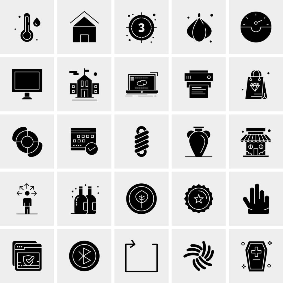 25 iconos de negocios universales vector ilustración de icono creativo para usar en proyectos relacionados con la web y dispositivos móviles