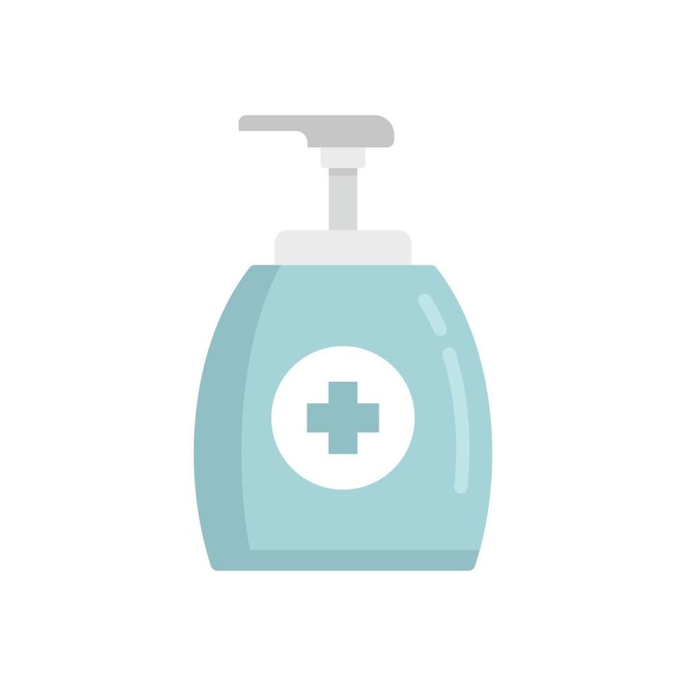 Apply antiseptic bottle icon flat isolated vector