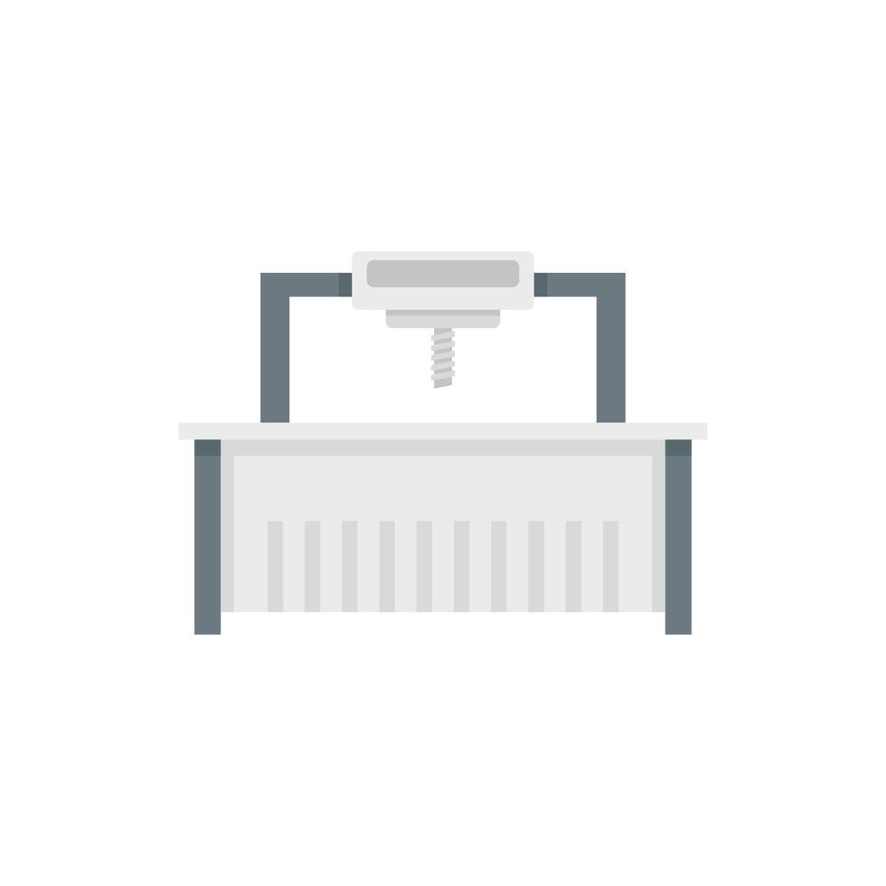 Milling machine beam icon flat isolated vector