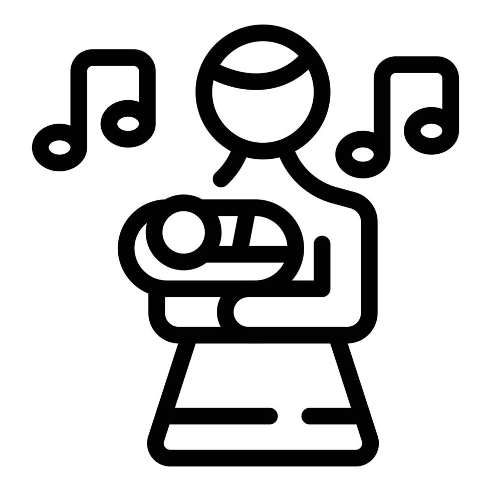 Baby nanny icon outline vector. Online education vector