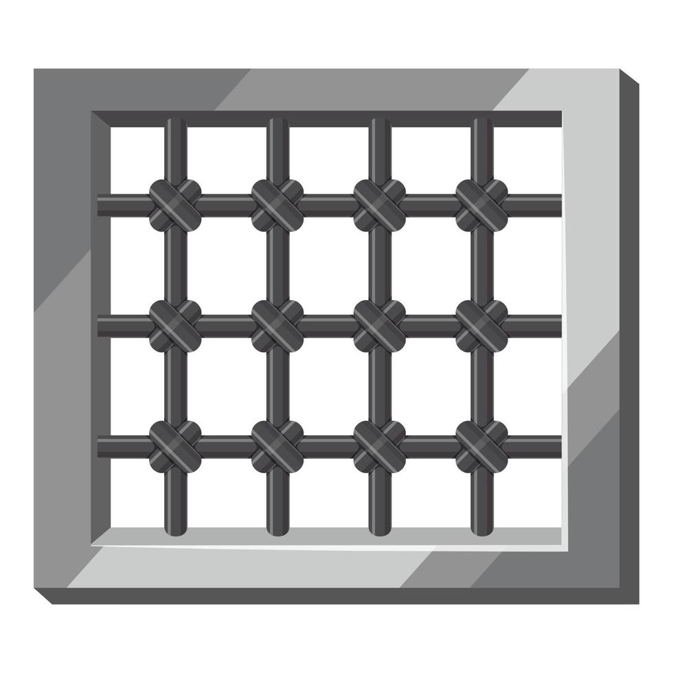 Prison icon, cartoon style vector