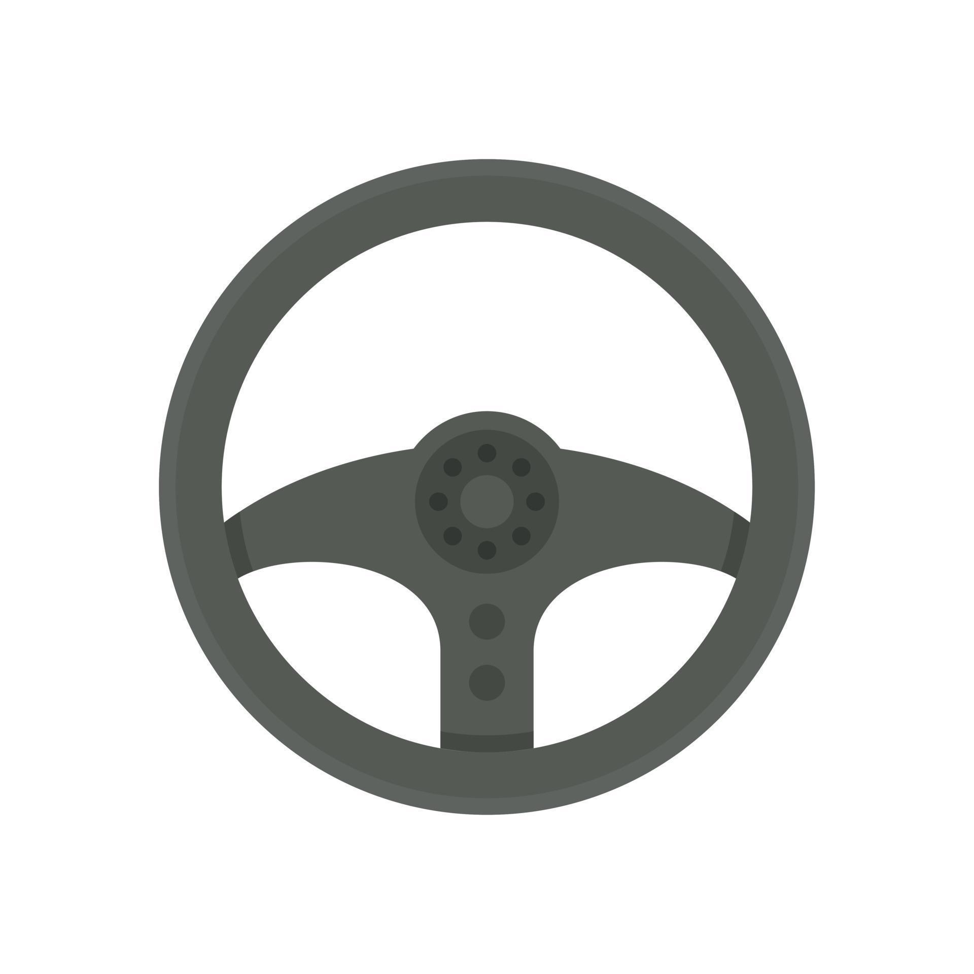 Handle steering wheel icon flat isolated vector 15114229 Vector Art at