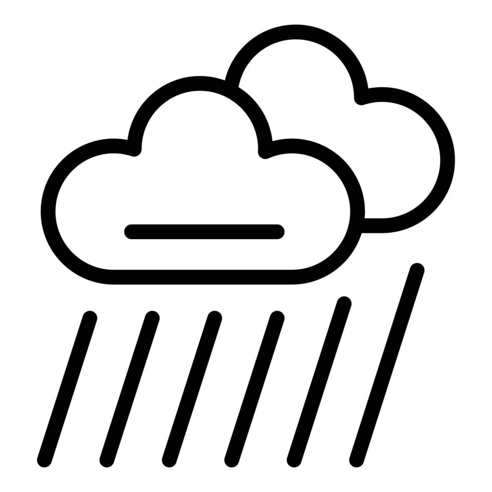 Rain cloud learn icon outline vector. School education vector