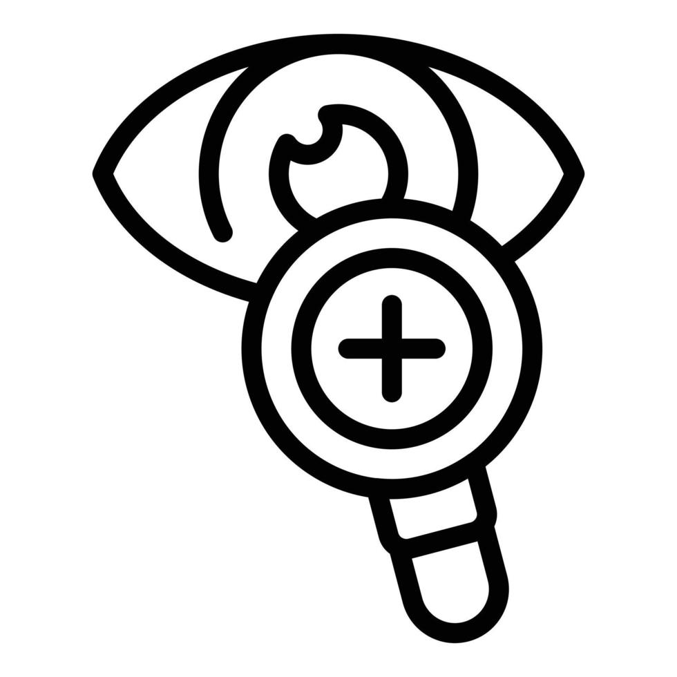Eye inspection icon outline vector. School education 15114248 Vector