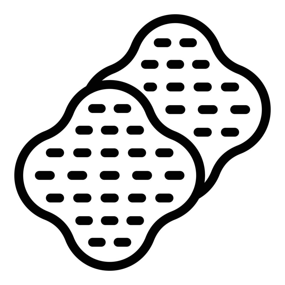 Grain biscuit icon outline vector. Sugar cake vector
