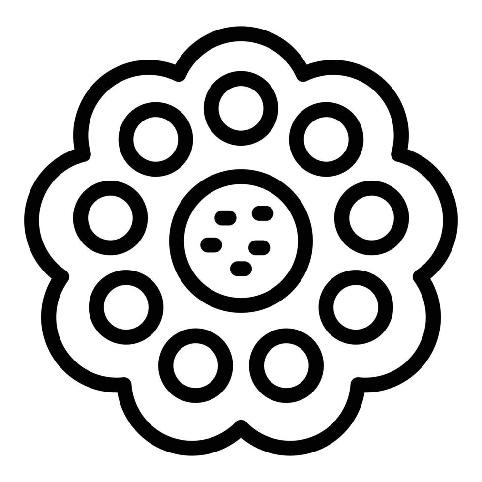 Sugar cracker icon outline vector. Food biscuit vector