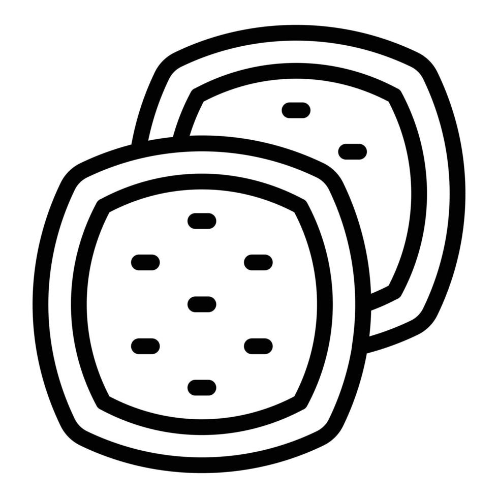 Biscuit icon outline vector. Sugar grain vector