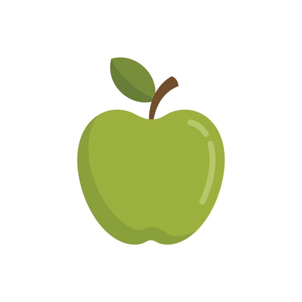 Fresh apple icon flat isolated vector