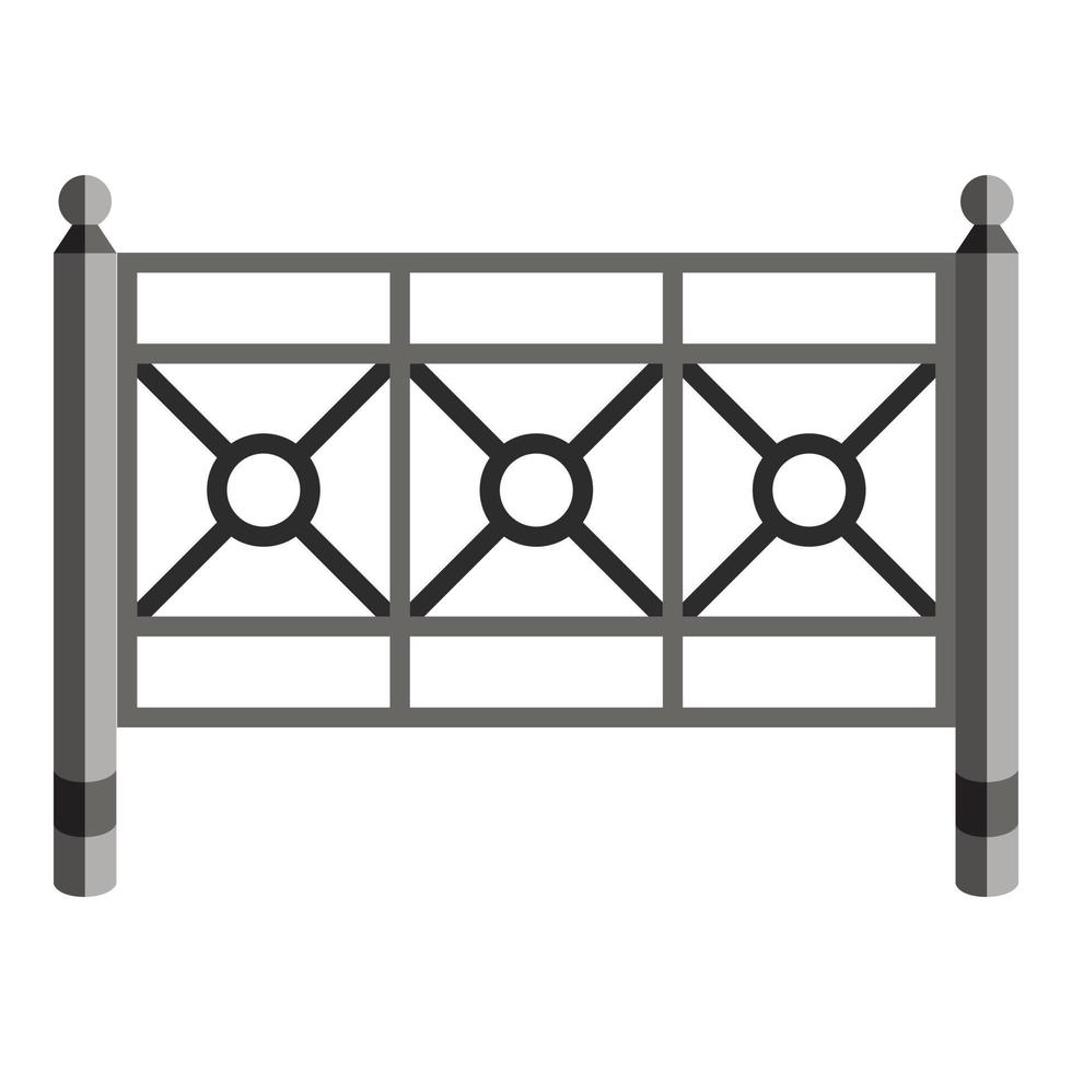 Garden fence icon, cartoon style vector