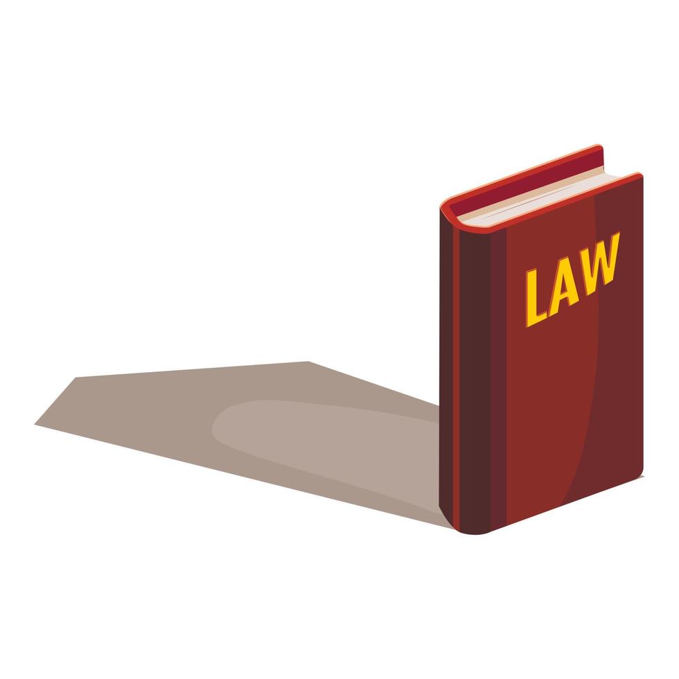 Code of laws icon, cartoon style vector