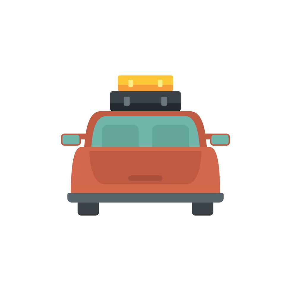 Hitchhiking car sedan icon flat isolated vector