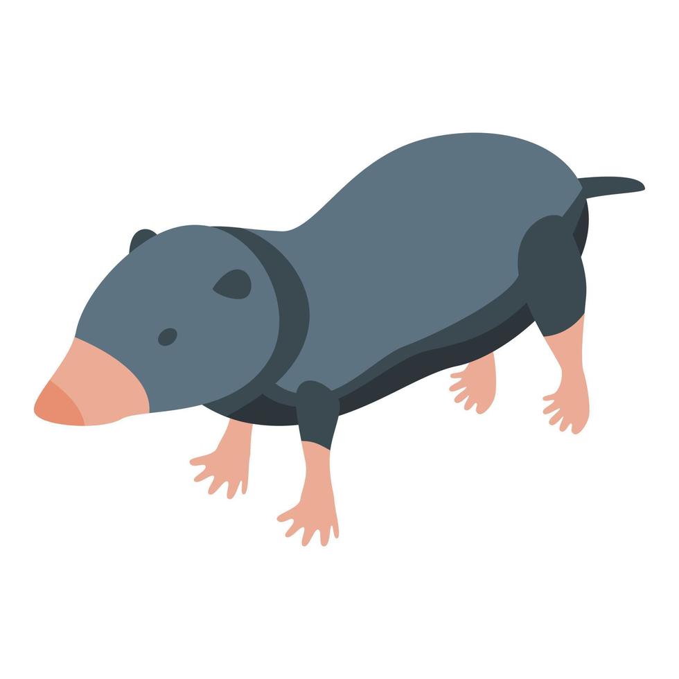 Garden mole icon isometric vector. Cute animal vector