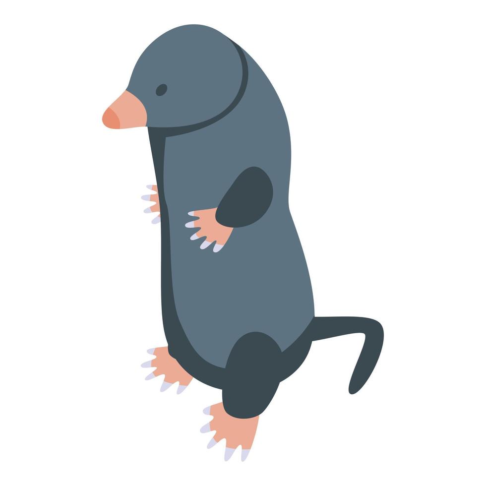 Zoo mole icon isometric vector. Cute animal vector