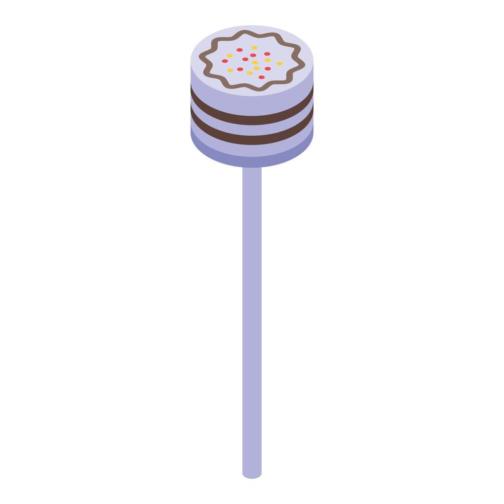 Cake pop icon isometric vector. Party food vector