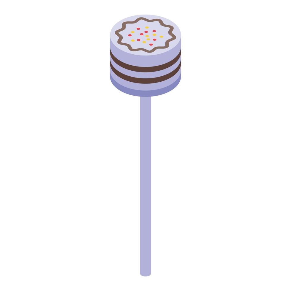 Cake pop icon isometric vector. Party food vector