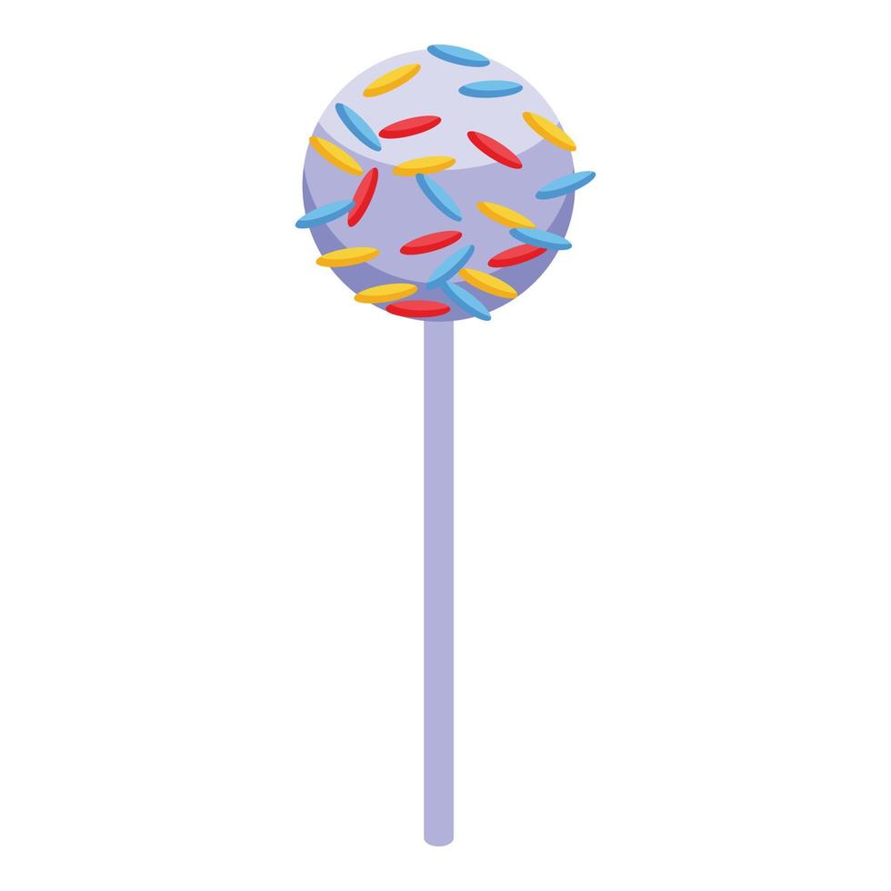 Cake pop icon isometric vector. Chocolate food vector