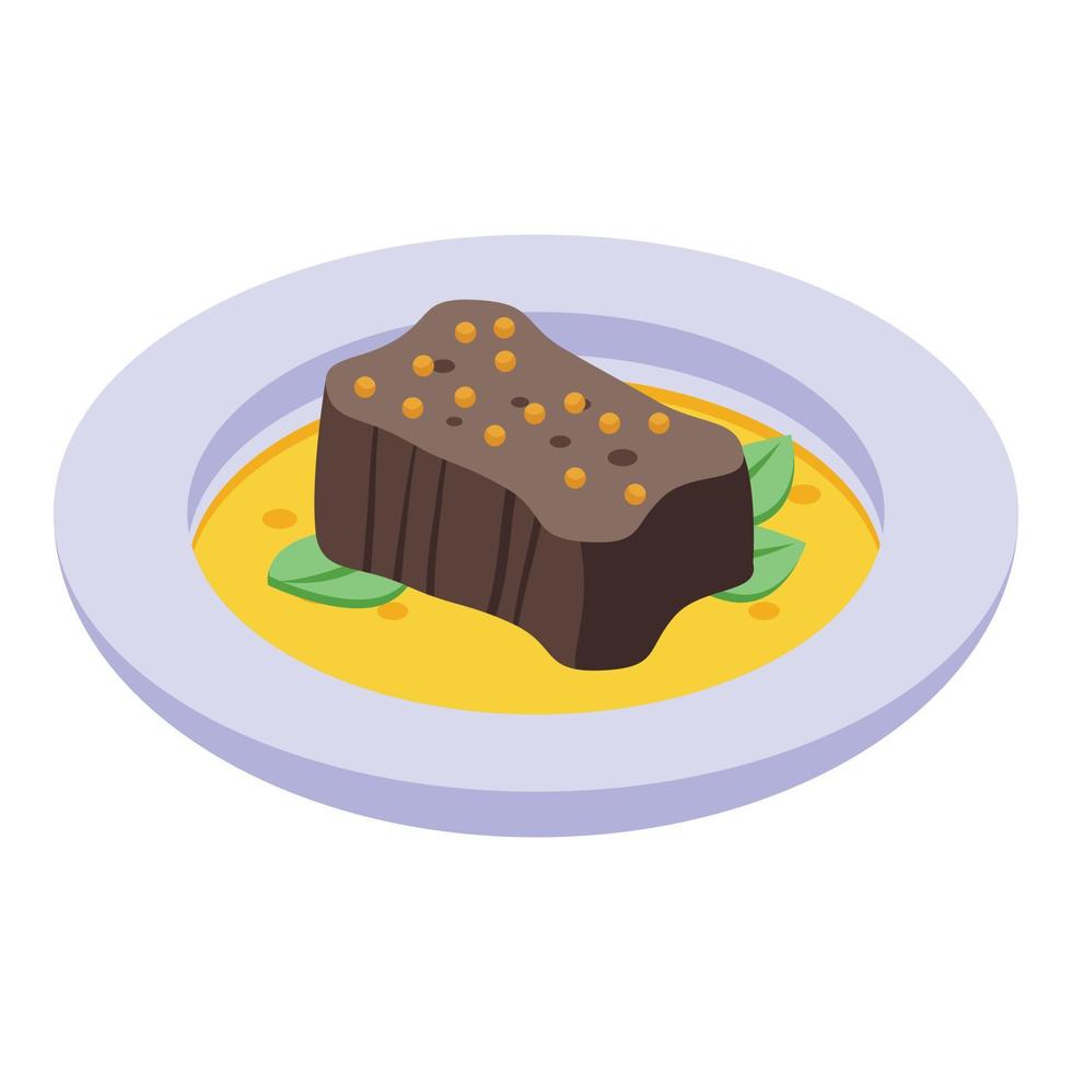 Foie gras icon isometric vector. Duck food vector