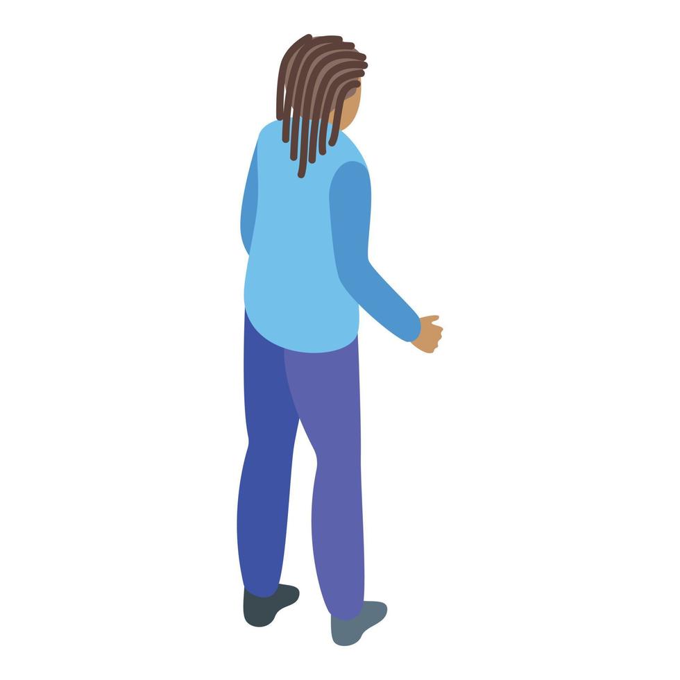 Kid dreadlocks icon isometric vector. African hair vector