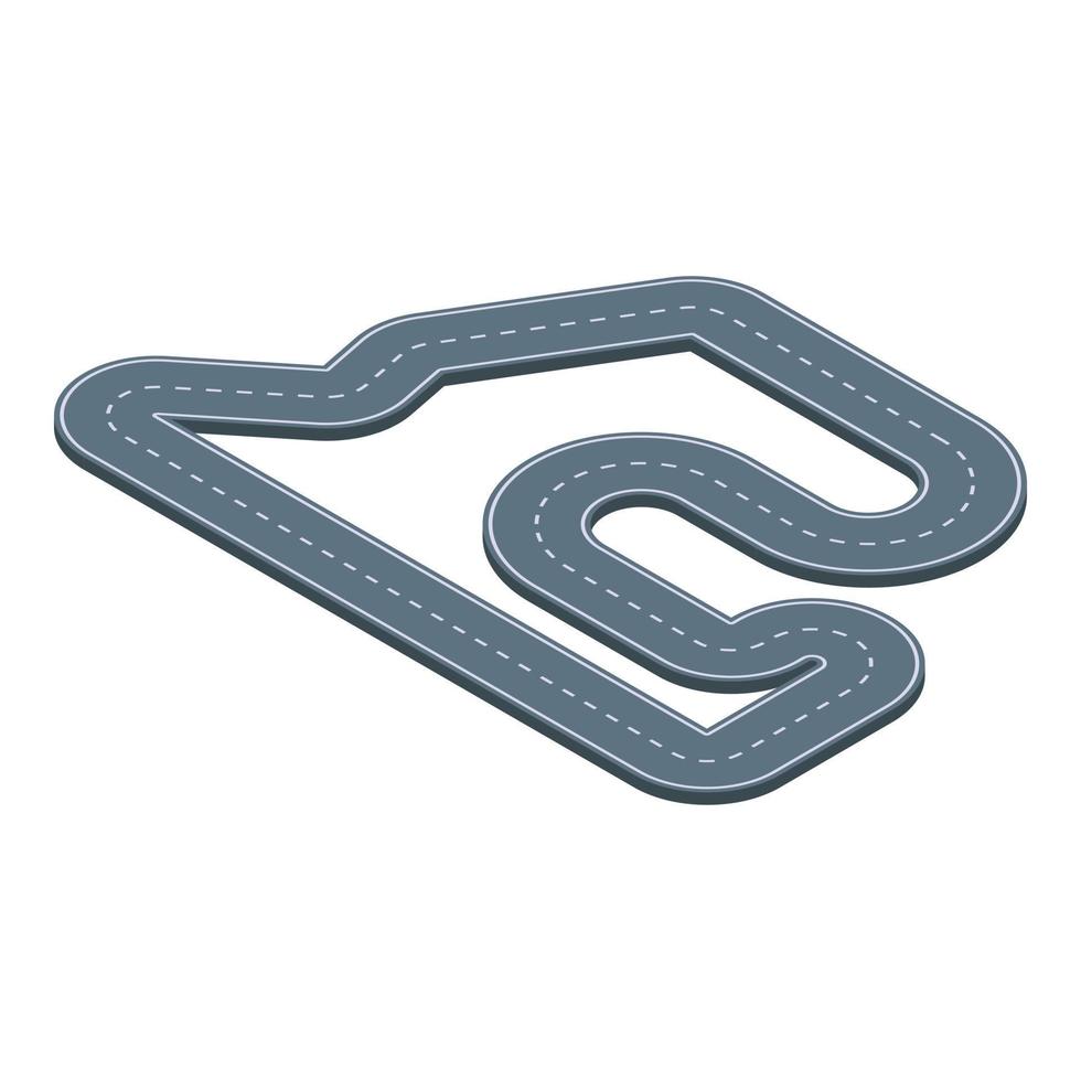 Race track icon isometric vector. Road circuit vector