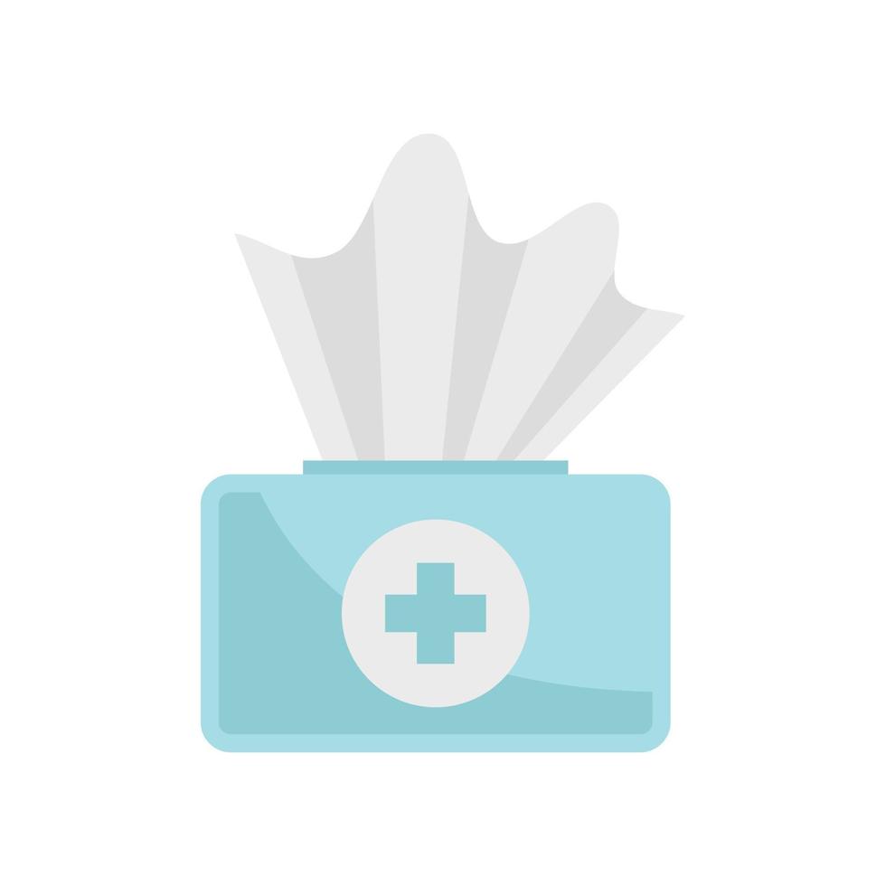 Antiseptic medical napkin icon flat isolated vector