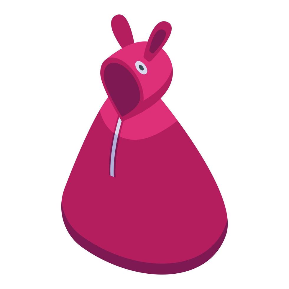 Kid rain cloak icon isometric vector. Super mantle vector