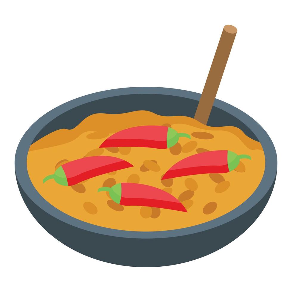 Bean sauce icon isometric vector. Food cuisine vector