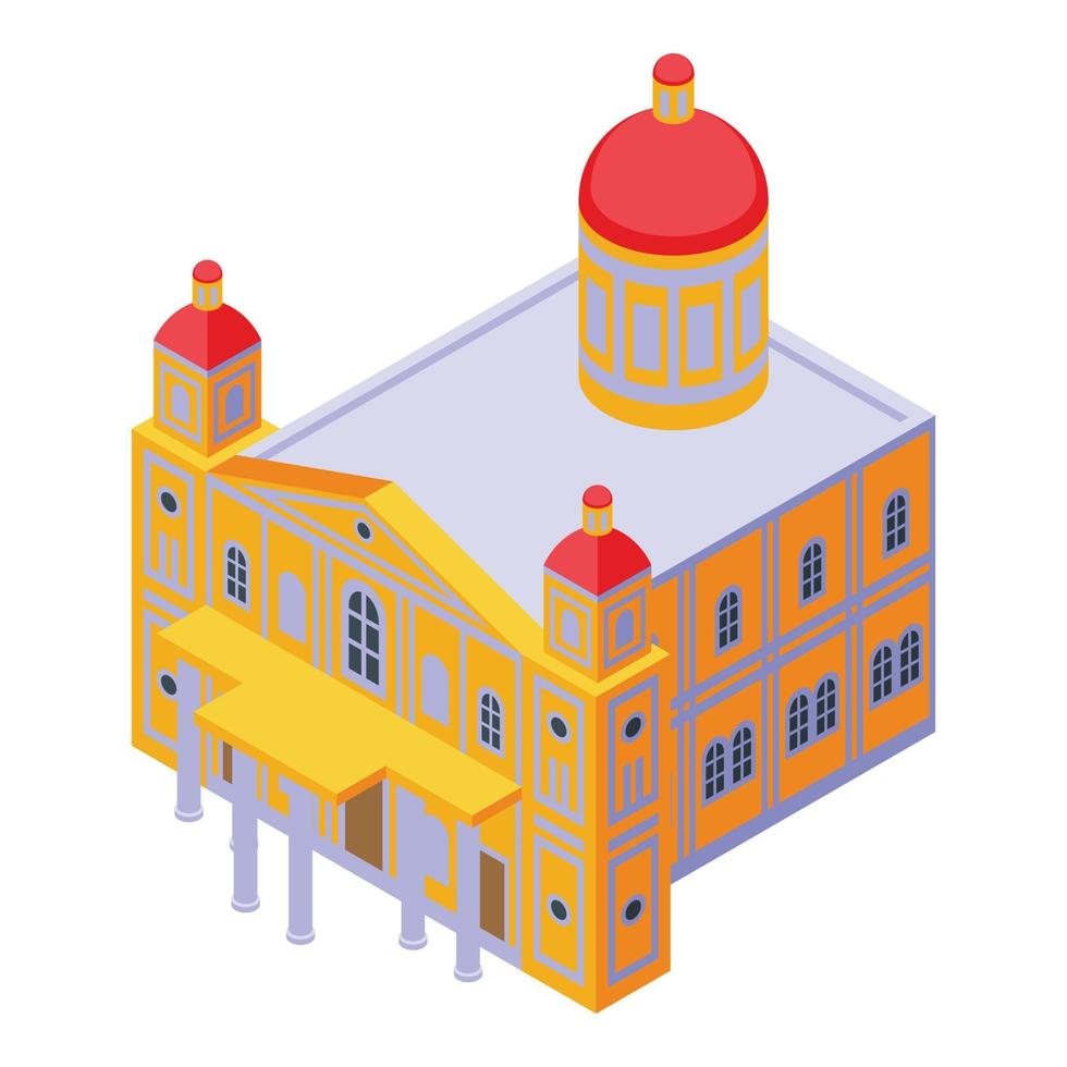 icono de la iglesia de nicaragua vector isométrico. día de viaje