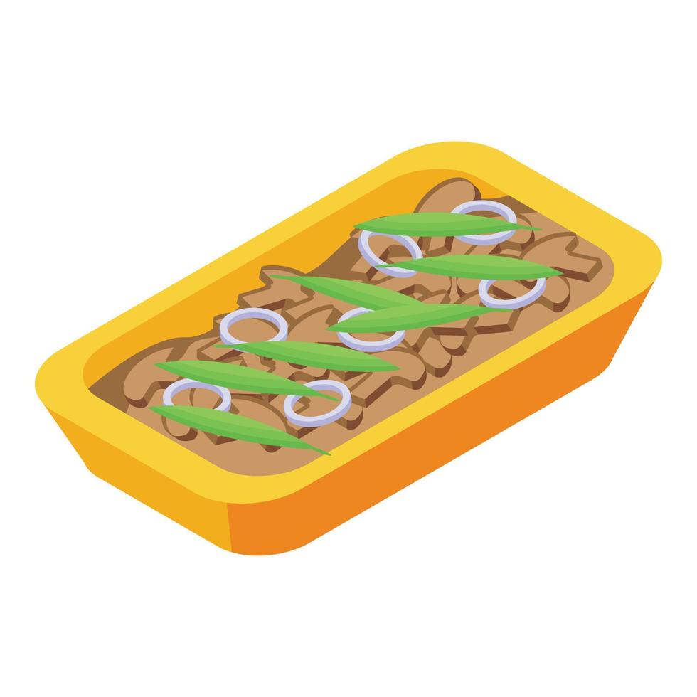 Cutted mushroom icon isometric vector. Shiitake food vector